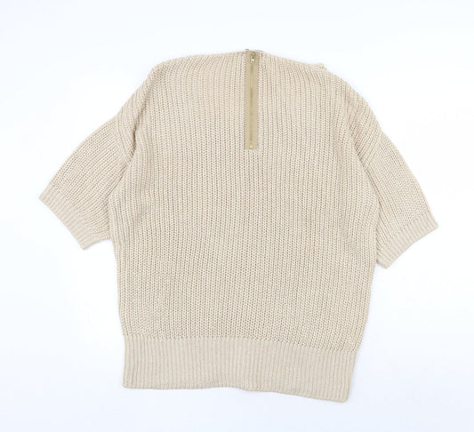Womens UK Size L NEXT Beige Pullover Jumper