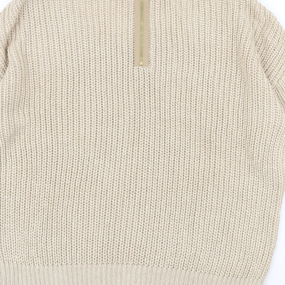 Womens UK Size L NEXT Beige Pullover Jumper