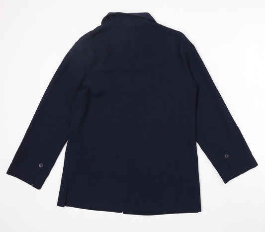 Womens UK Size 12 Mackays Blue Basic Button-Up