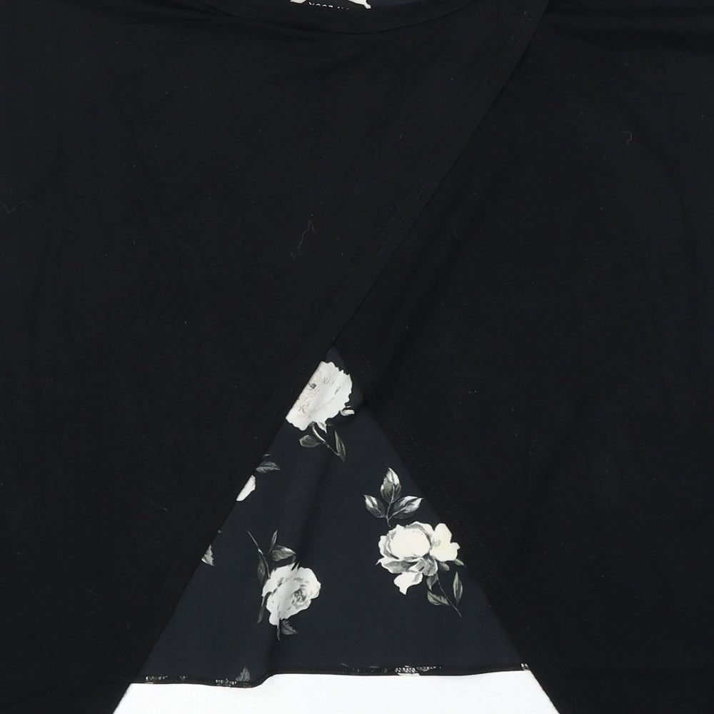 Womens UK Size 12 New Look Black Basic Blouse