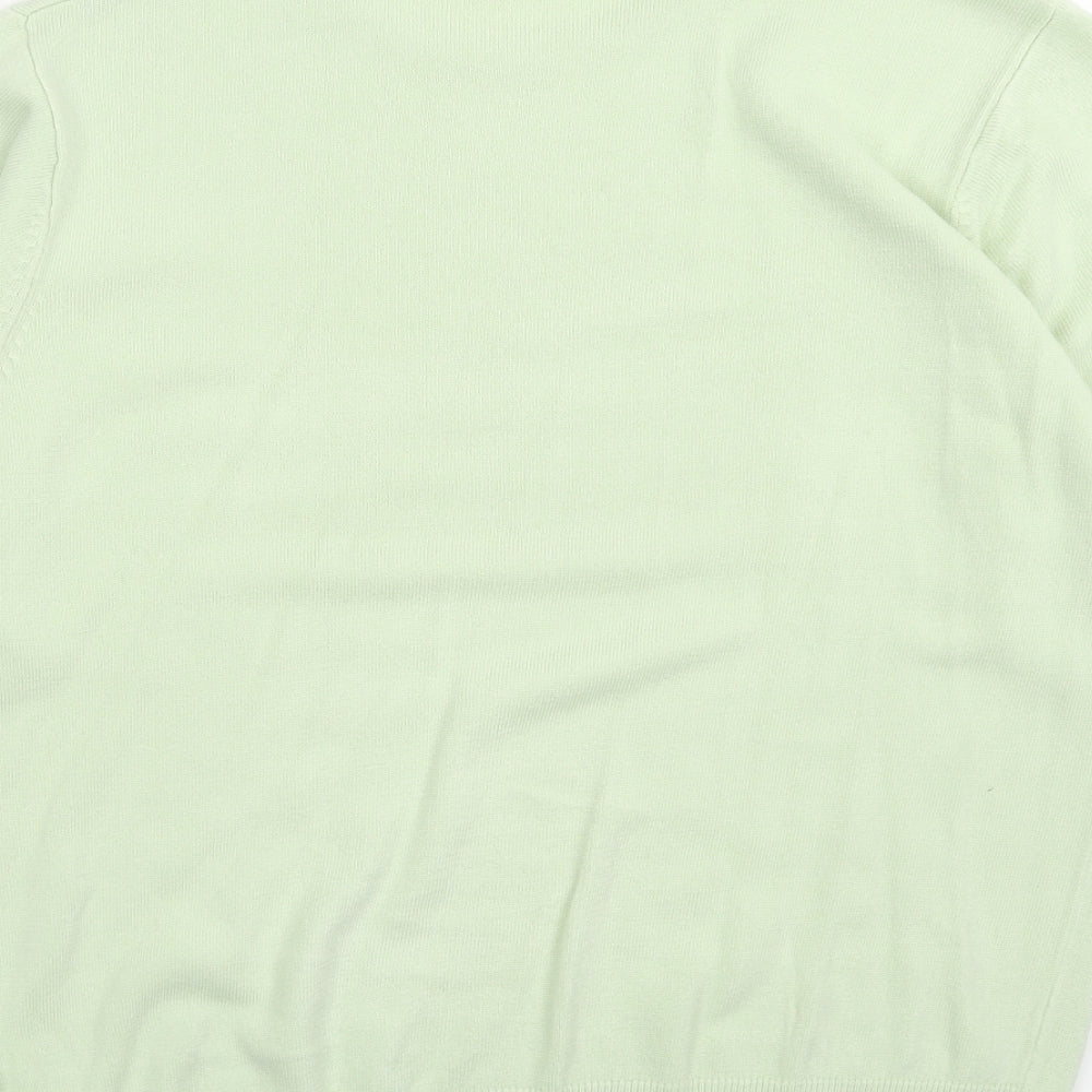 Damart Womens Green Round Neck Acrylic Pullover Jumper Size 16 - Size 16-18