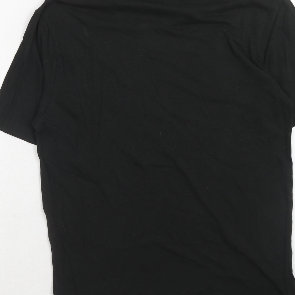 Womens UK Size XS H&M Black Basic T-Shirt