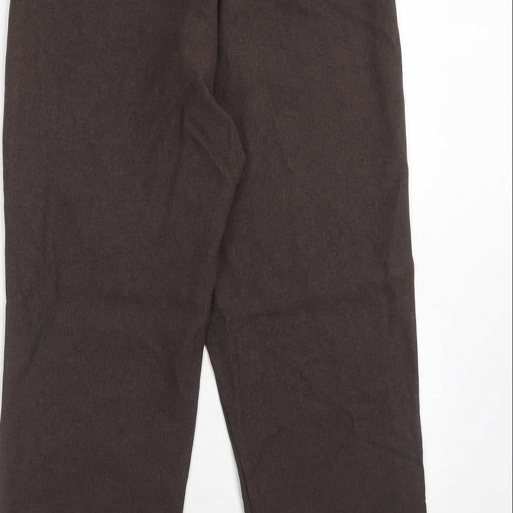 Bonmarché Womens Brown Polyester Trousers Size 12 Regular