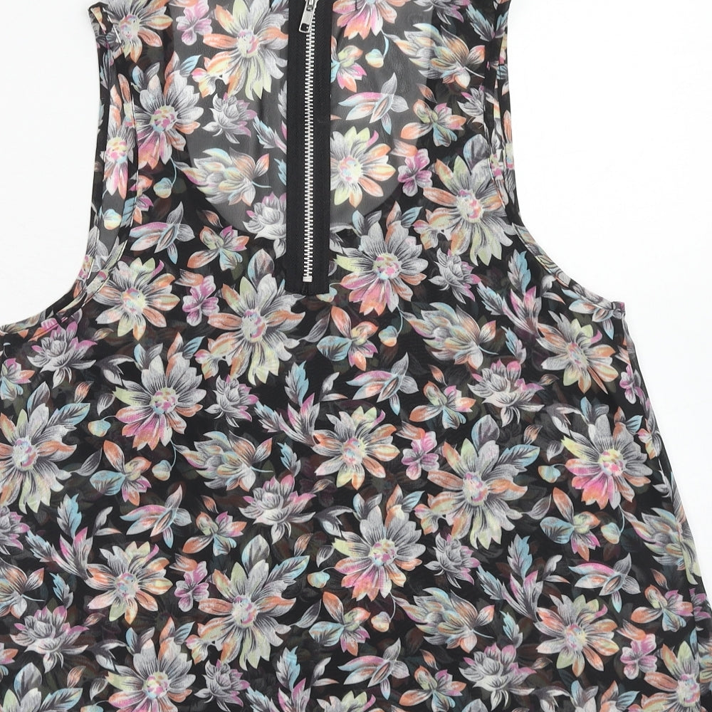 Womens UK Size 8 Cameo Rose Multicoloured Basic Blouse