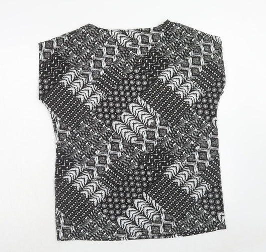 Womens UK Size 14 Bonmarché Black Basic T-Shirt