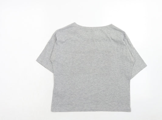 Womens UK Size S H&M Grey Basic T-Shirt