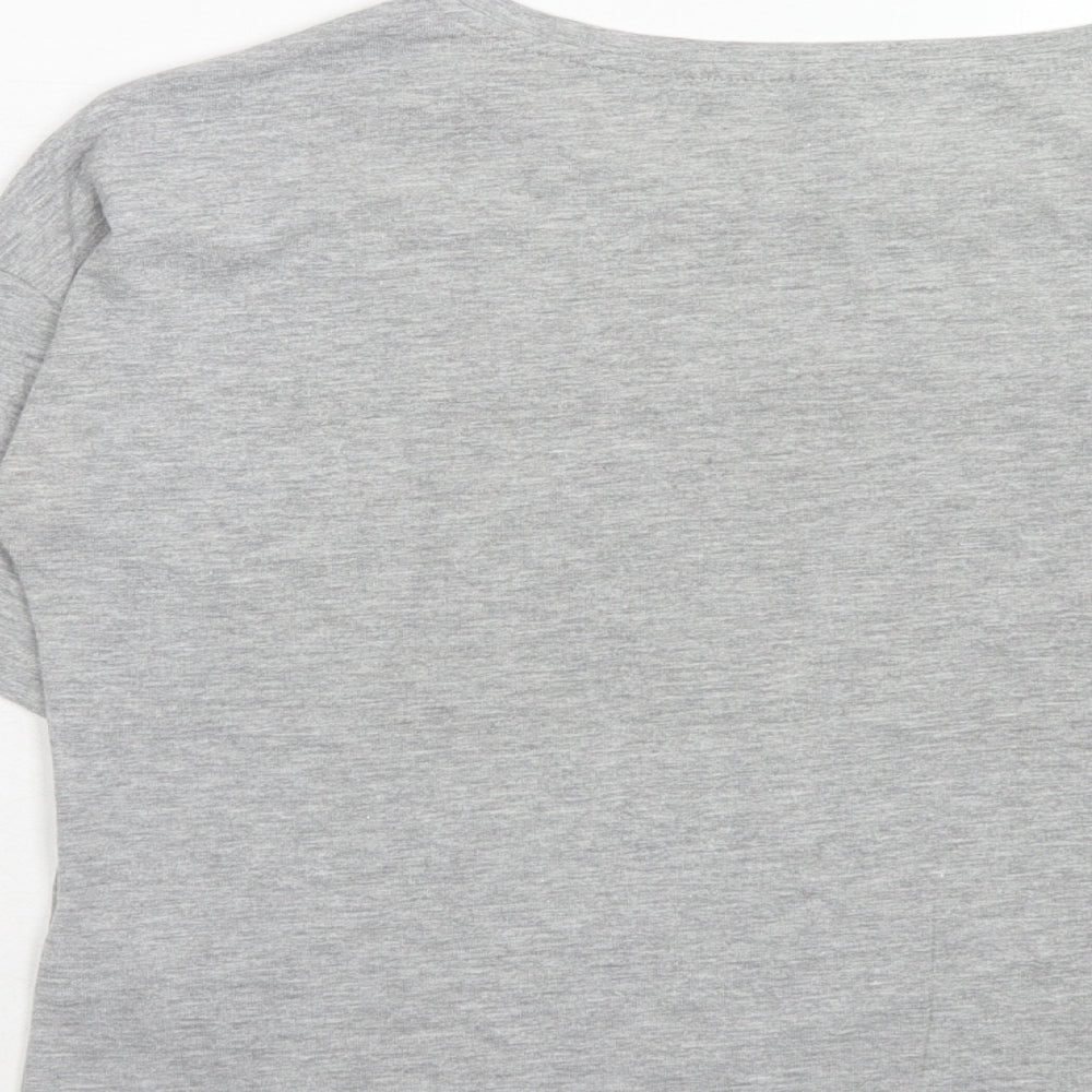 Womens UK Size S H&M Grey Basic T-Shirt