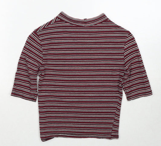 Womens UK Size 6 New Look Red Basic T-Shirt