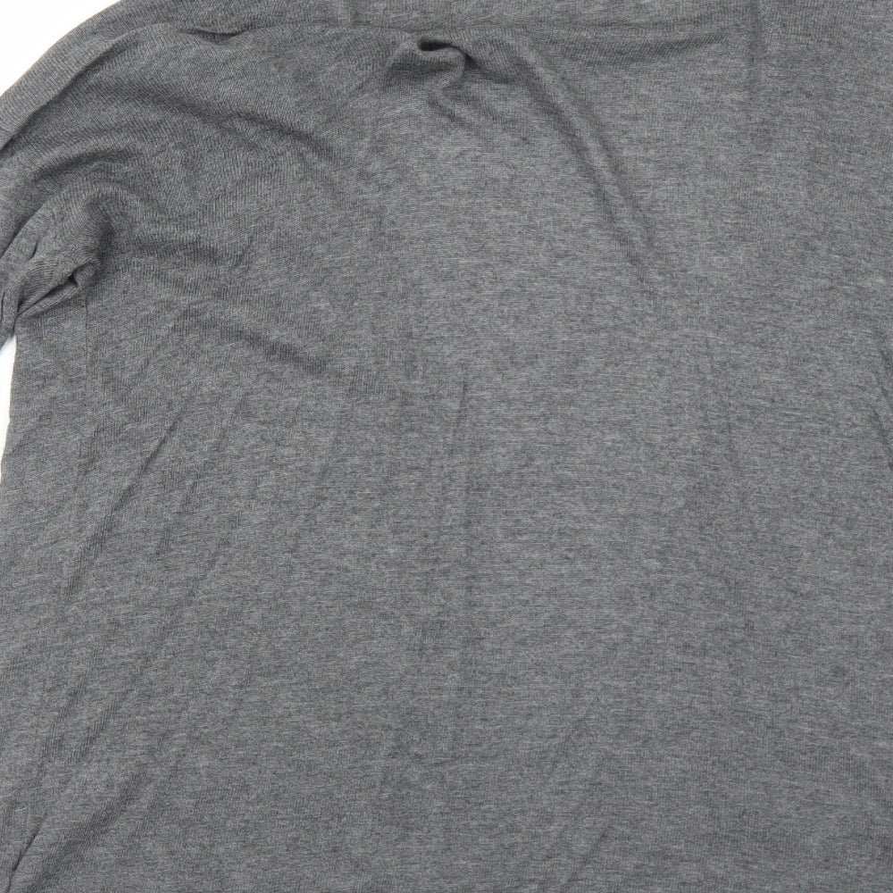 C&A Womens Grey V-Neck Viscose Cardigan Jumper Size S - Open