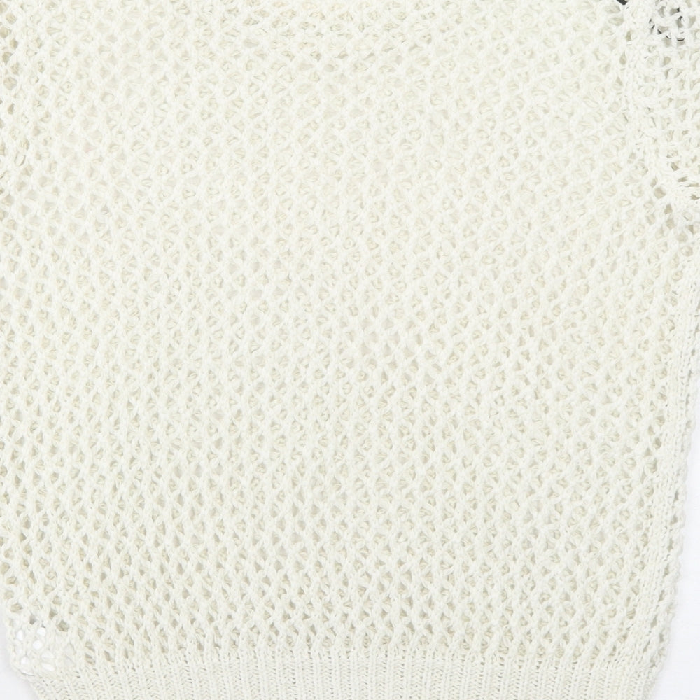 Womens UK Size 10 H&M White Pullover Jumper