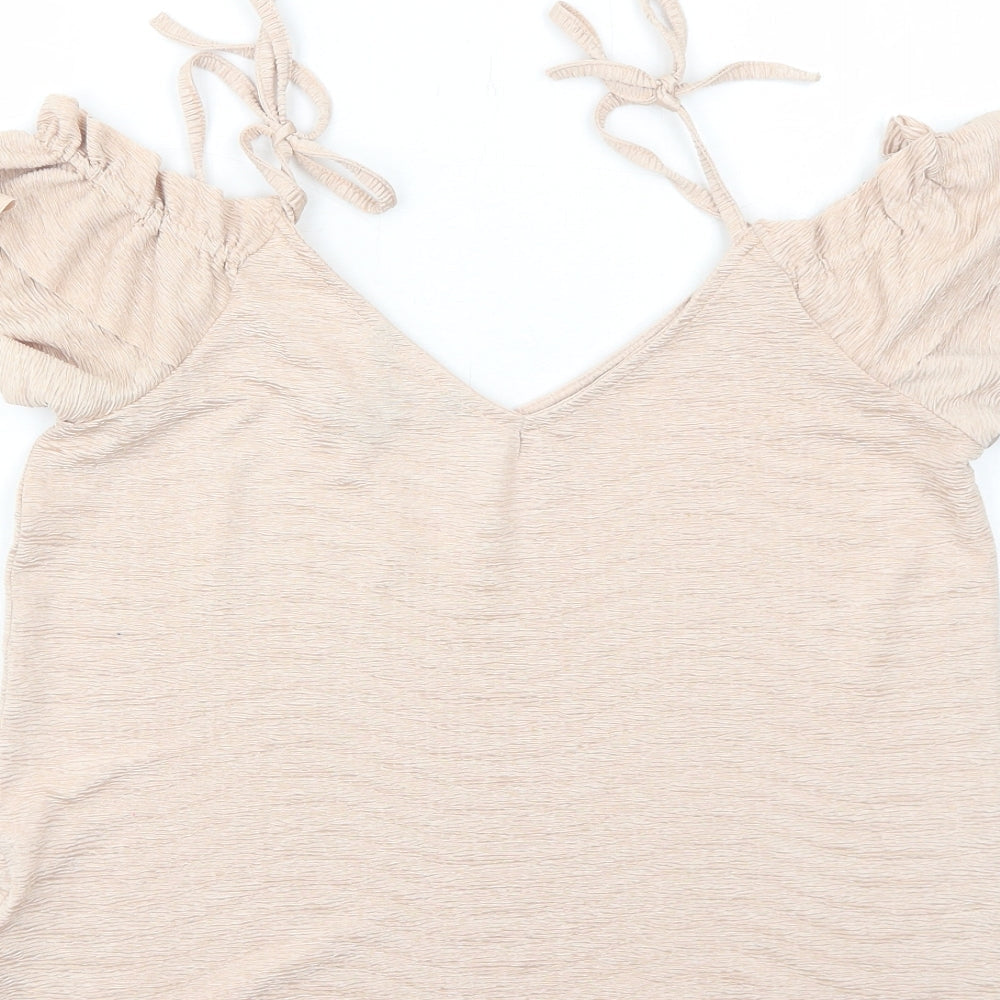 Womens UK Size 6 New Look Pink Basic Blouse