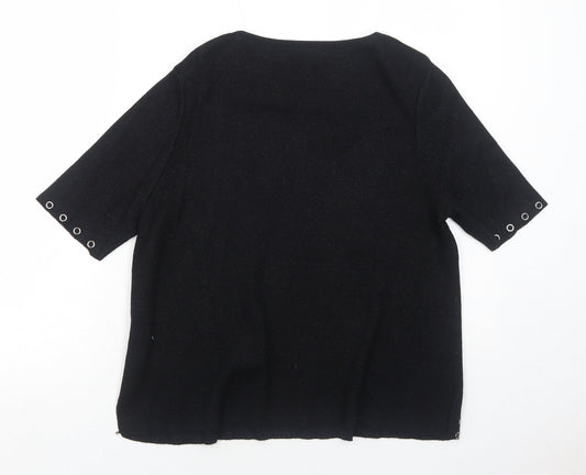 Womens UK Size S Wallis Black Basic Blouse