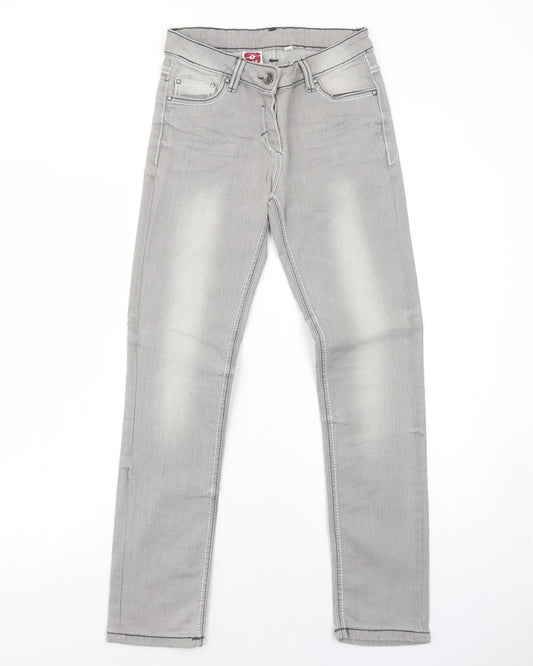 Womens UK Size 6 C&A Regular Fit Straight Grey Jeans