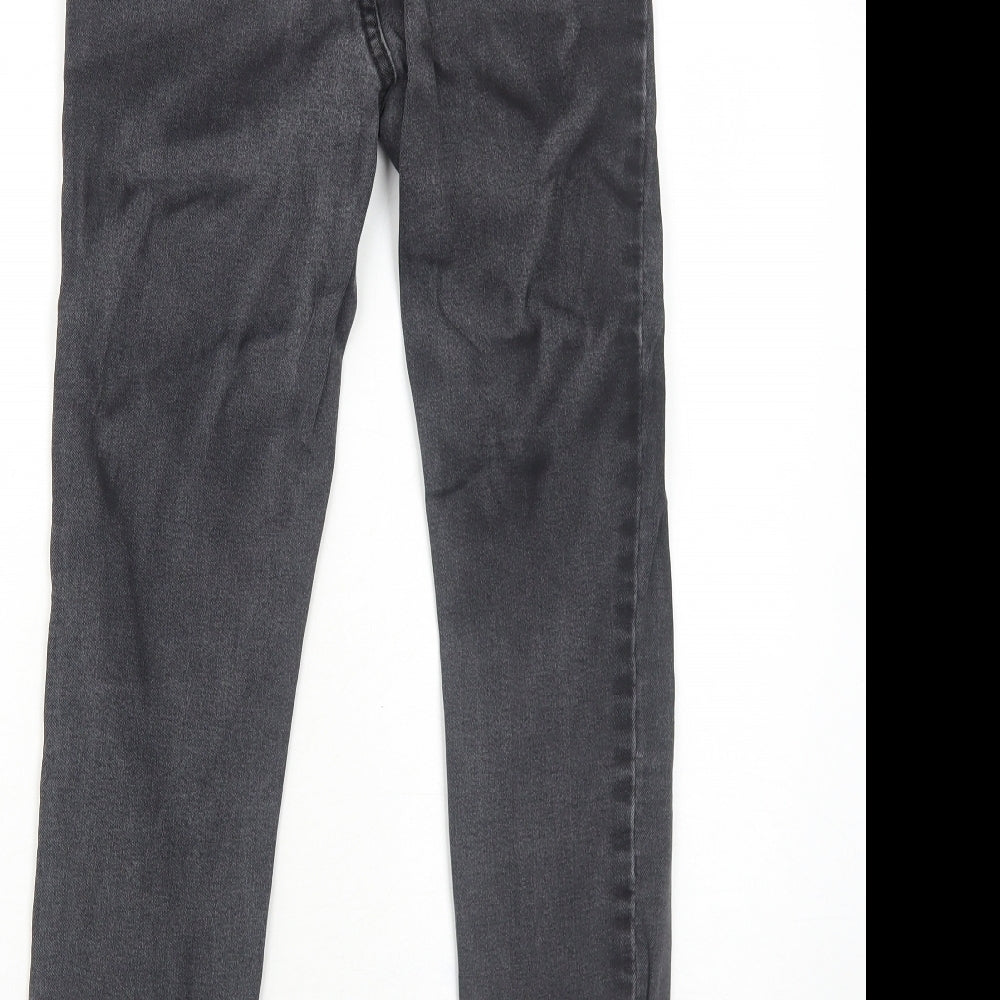 New Look Womens Black Cotton Skinny Jeans Size 10 Regular Zip