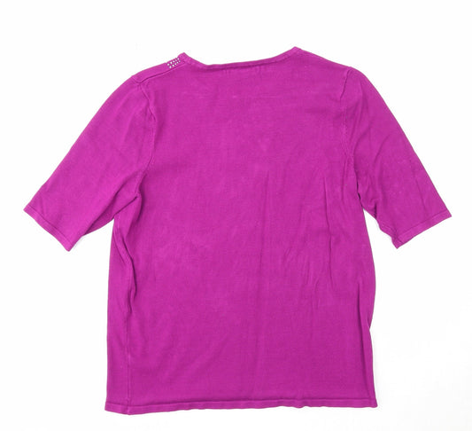Womens UK Size M Bonmarché Purple Pullover Jumper