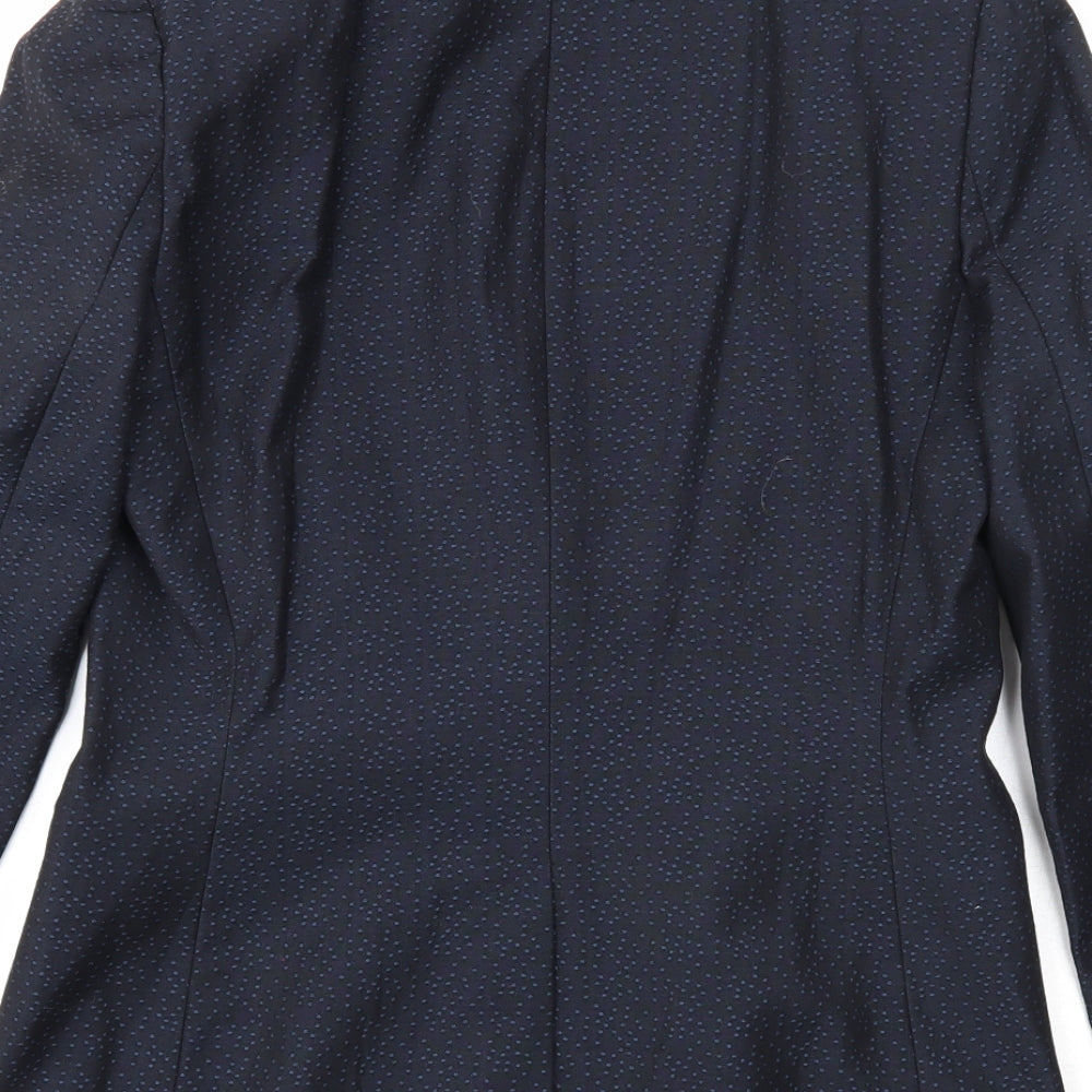 NEXT Womens Blue Polyester Jacket Suit Jacket Size 10