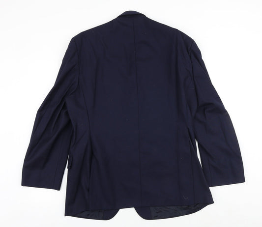 Mens UK Size 44 THE LABEL Regular Blue Suit Jacket