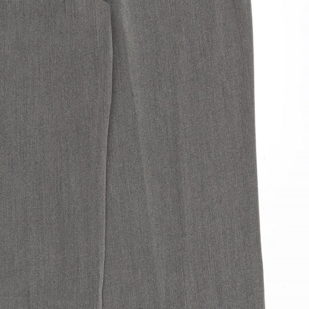 Banner Womens Grey Polyester Dress Pants Trousers Size 36 in Regular Zip