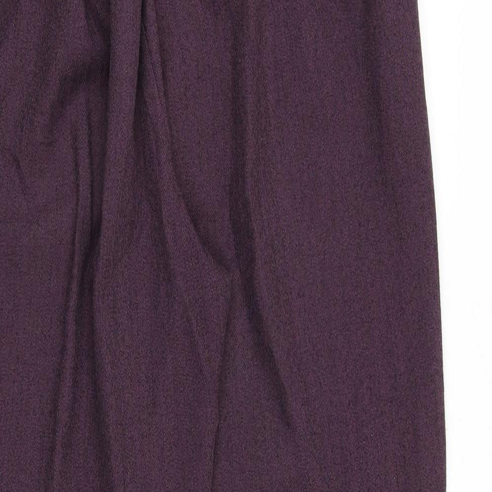 Womens UK Size 14 Emma Collection Regular Fit Purple Trousers