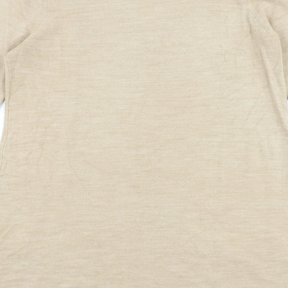 Womens UK Size 12 Marks and Spencer Beige Pullover Jumper