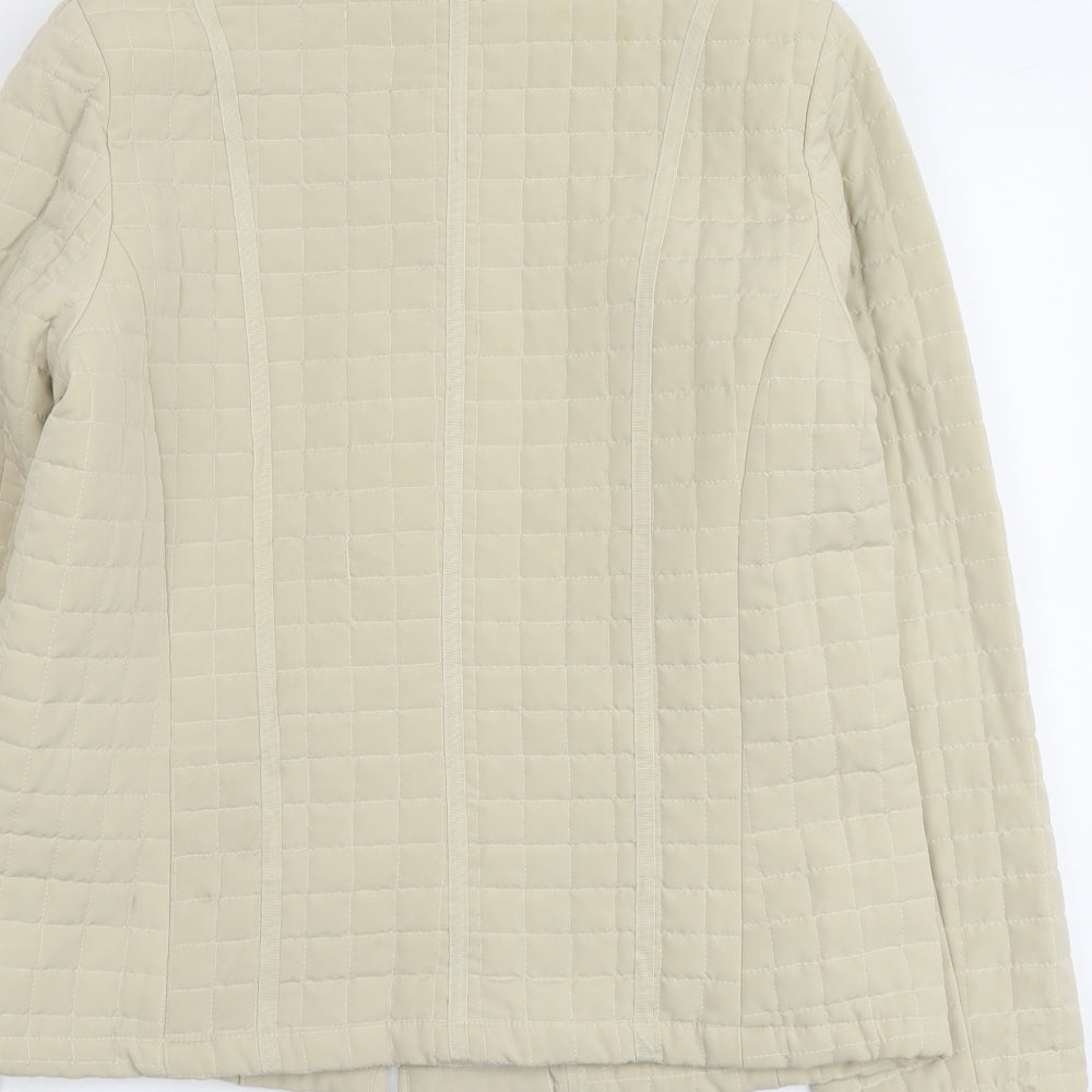 Womens UK Size M Astraka Beige Quilted Coat