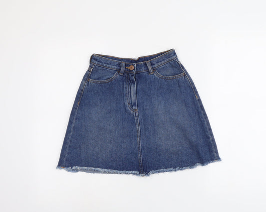 Womens UK Size 6 Monki A-Line Denim Skirt