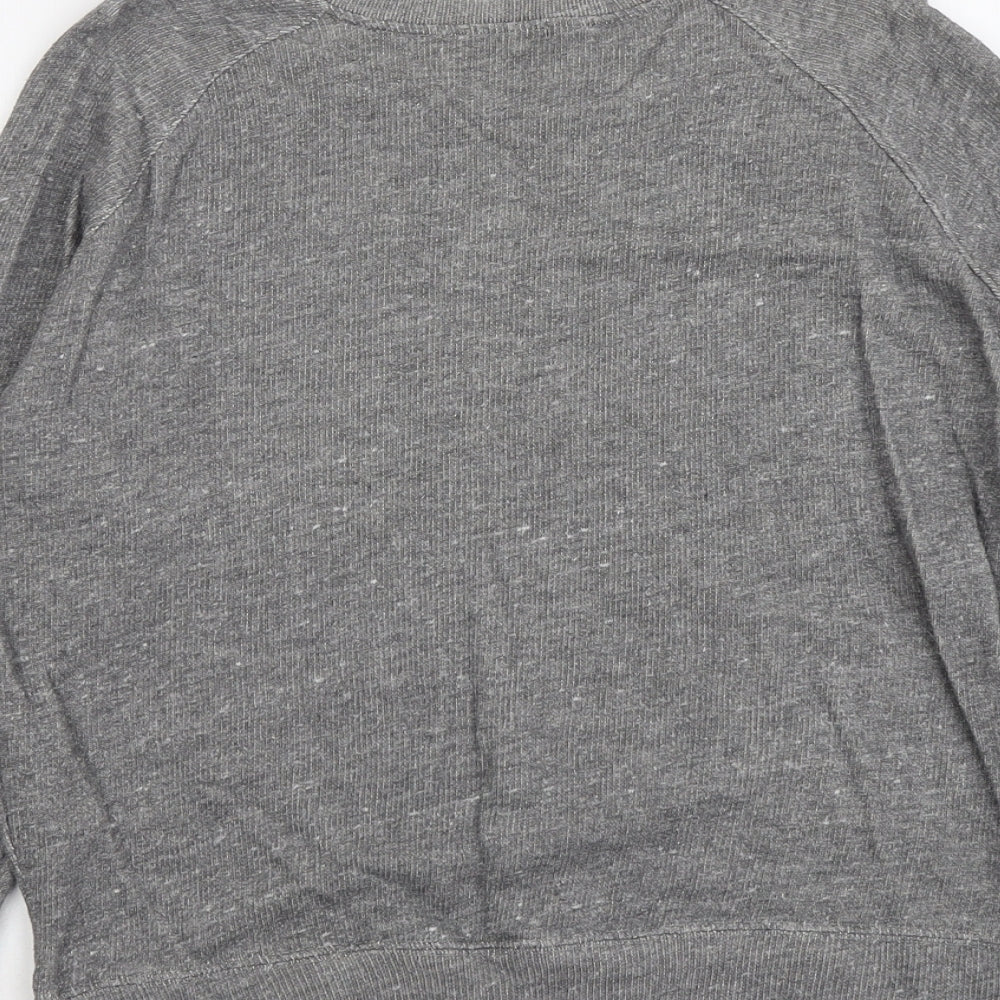 Bershka Womens Grey Cotton Pullover Sweatshirt Size L Pullover - Iconic