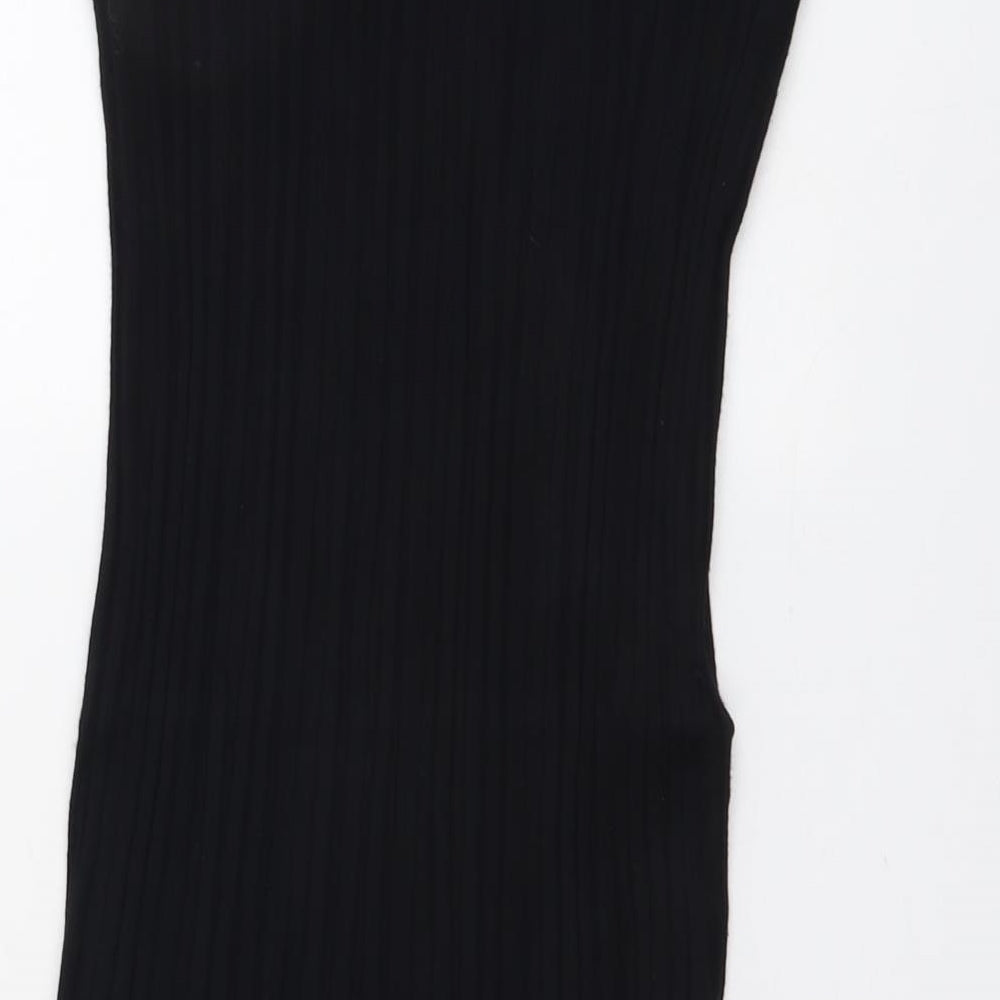 Marks and Spencer Womens Black Viscose Bandage Skirt Size 10