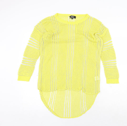 Womens UK Size 8 OPUS Yellow Pullover Jumper