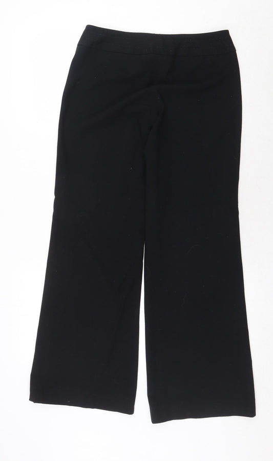 Spirit Womens Black Polyester Trousers Size 8 Regular Zip