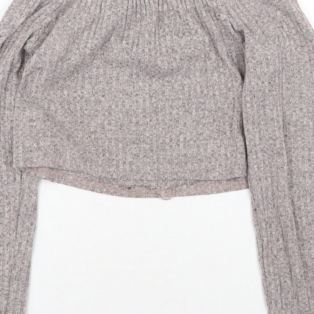 Womens UK Size 10 PRETTYLITTLETHING Grey Pullover Jumper