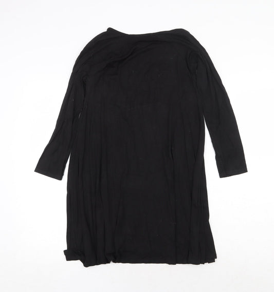 Missguided Womens Black Viscose Trapeze & Swing Size 8 Round Neck Pullover