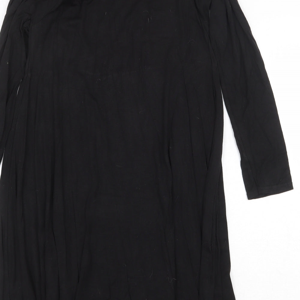 Missguided Womens Black Viscose Trapeze & Swing Size 8 Round Neck Pullover