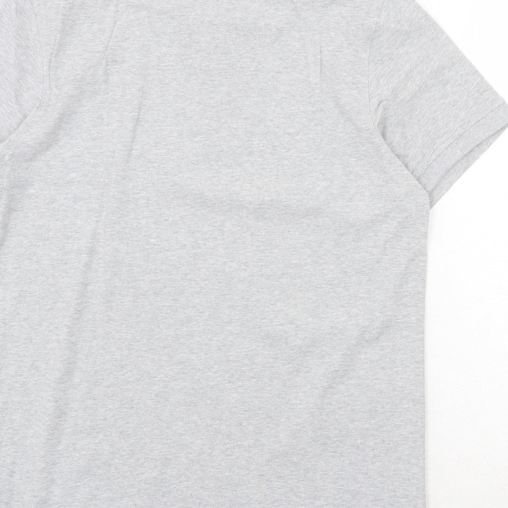 SPLASH Mens Grey Cotton Polo Size S Collared Button