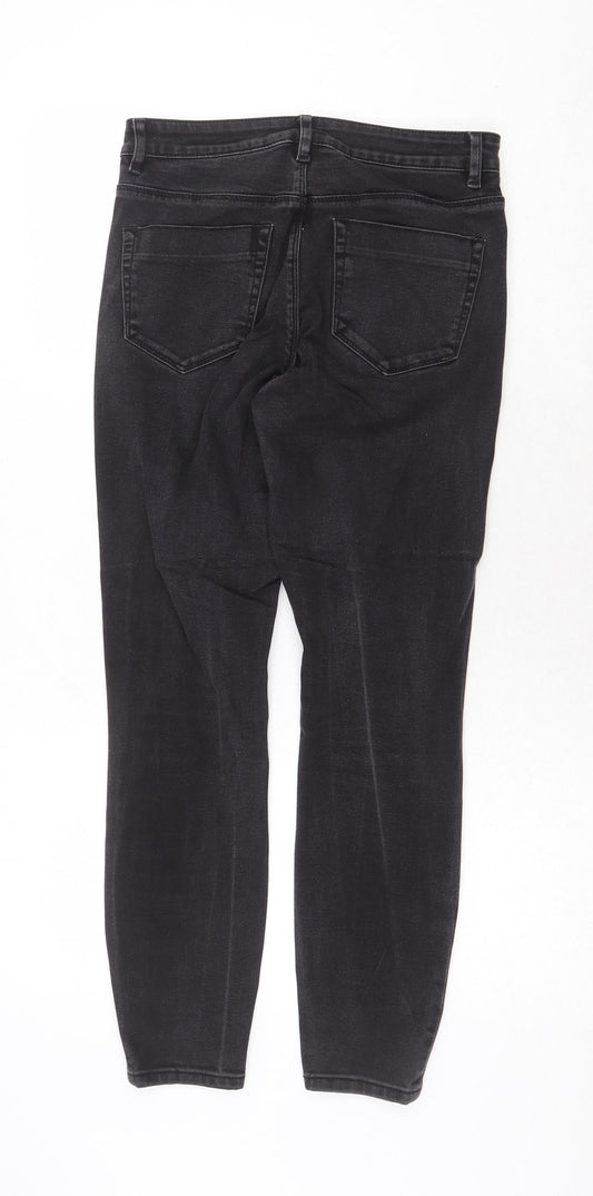 ASOS Womens Grey Cotton Skinny Jeans Size 28 in Regular Zip