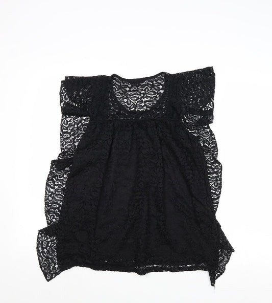 Womens UK Size 8 River Island Black Basic Tank