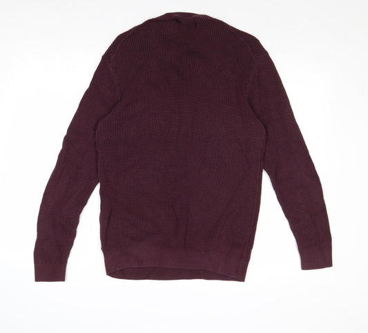 Mens UK Size M Label Lab Purple Pullover Jumper