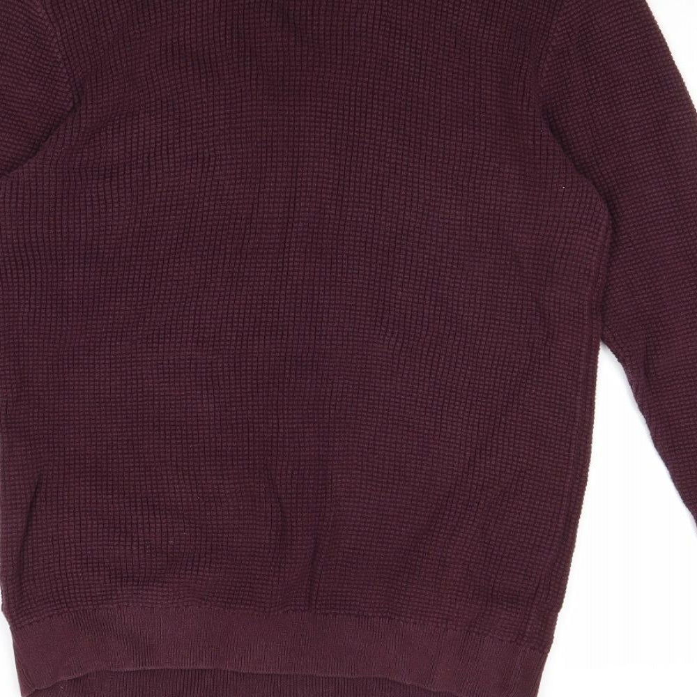 Mens UK Size M Label Lab Purple Pullover Jumper