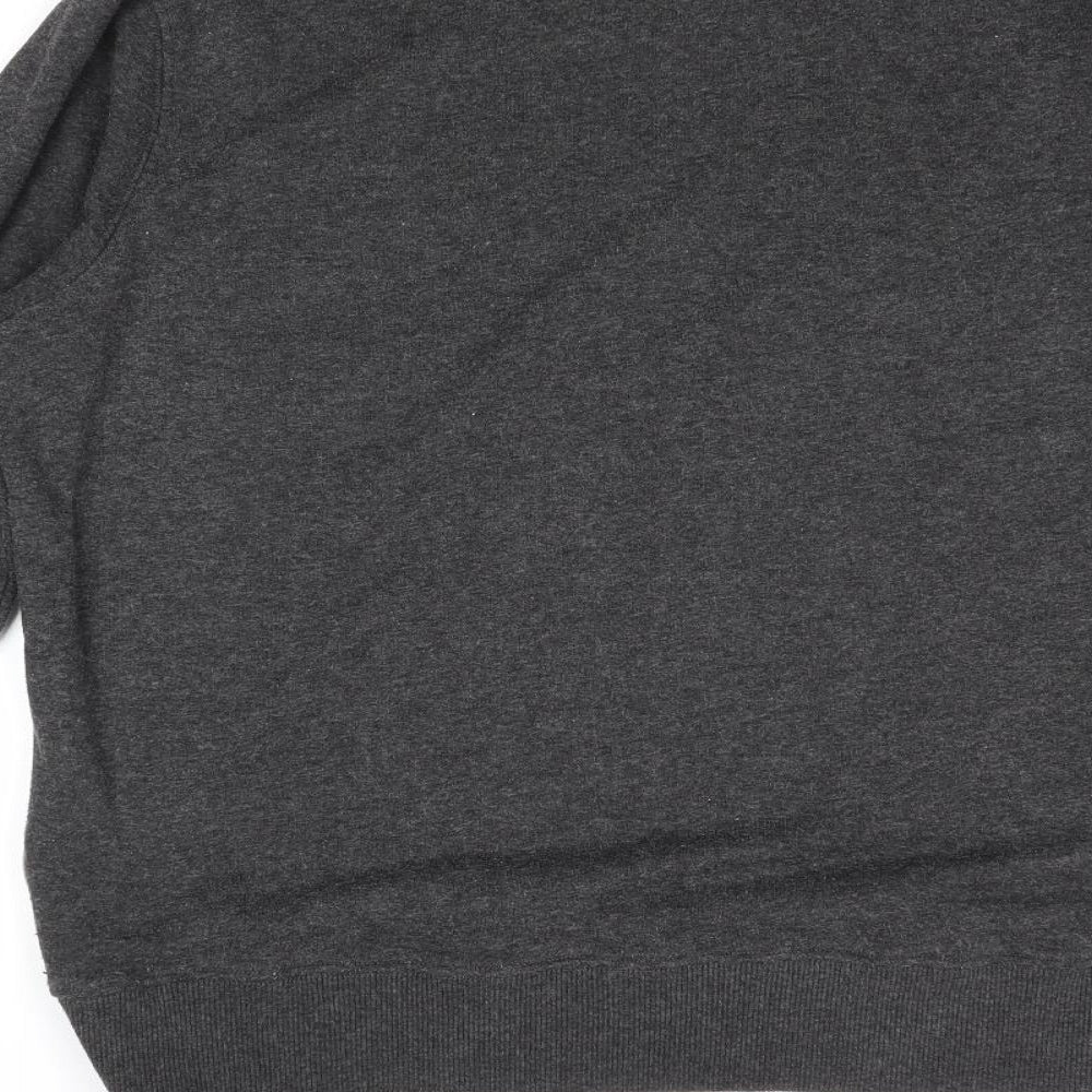 Cotton Farm Mens Black Cotton Pullover Sweatshirt Size M