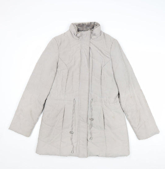 Womens UK Size 10 Roman Grey Overcoat