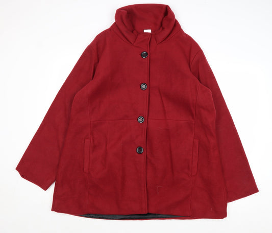 Gabriella Vicenza Womens Red Jacket Size 16 Button