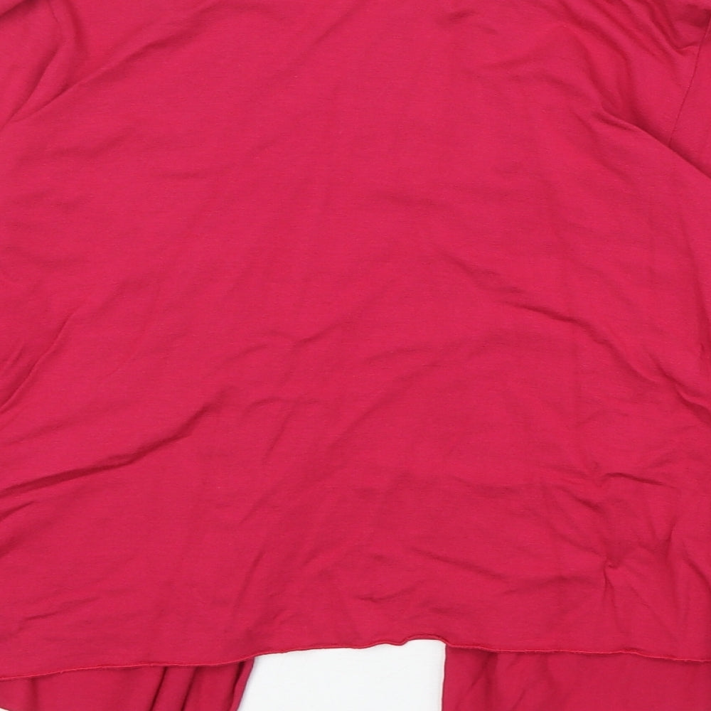 The Masai Womens Pink V-Neck Viscose Cardigan Jumper Size M - Open
