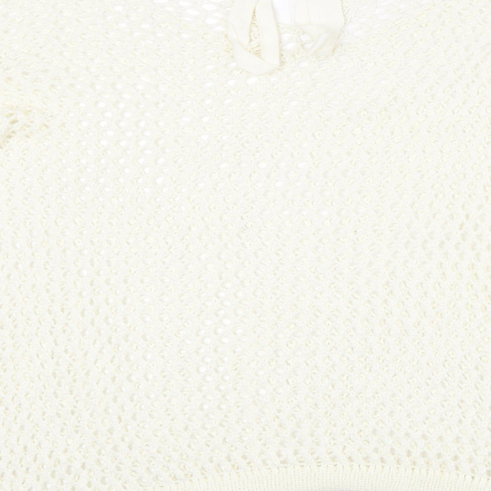 Kappahl Womens Ivory Scoop Neck Acrylic Pullover Jumper Size 16