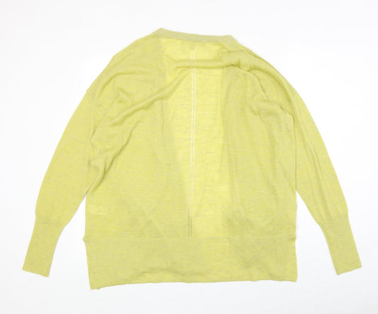 Womens UK Size 12 NEXT Yellow Cardigan Jumper