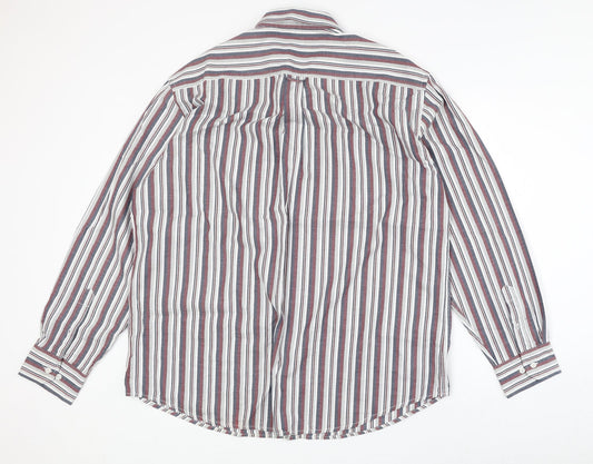 Mens UK Size 2XL Peter Gribby Multicoloured Button-Up Long Sleeve Casual Shirt