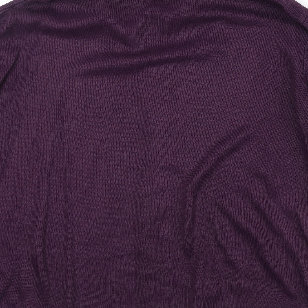 Victoria Eve Womens Purple Roll Neck Acrylic Pullover Jumper Size XL