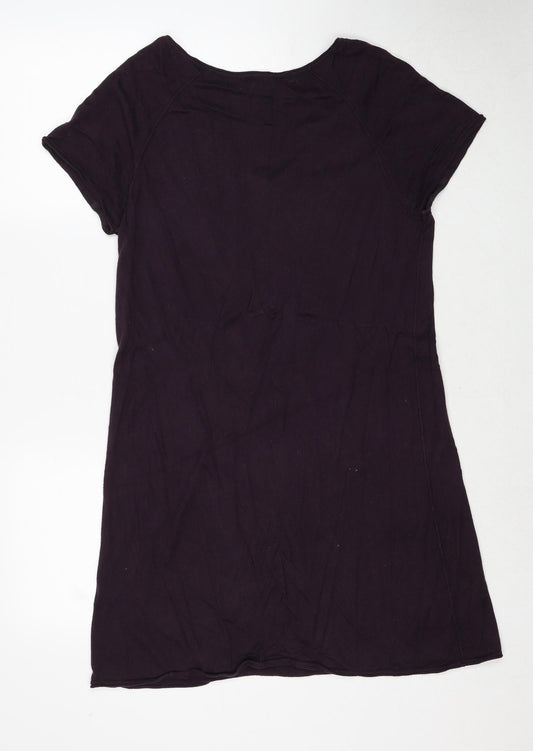 Gap Womens Purple Round Neck Polyester Pullover Jumper Size M
