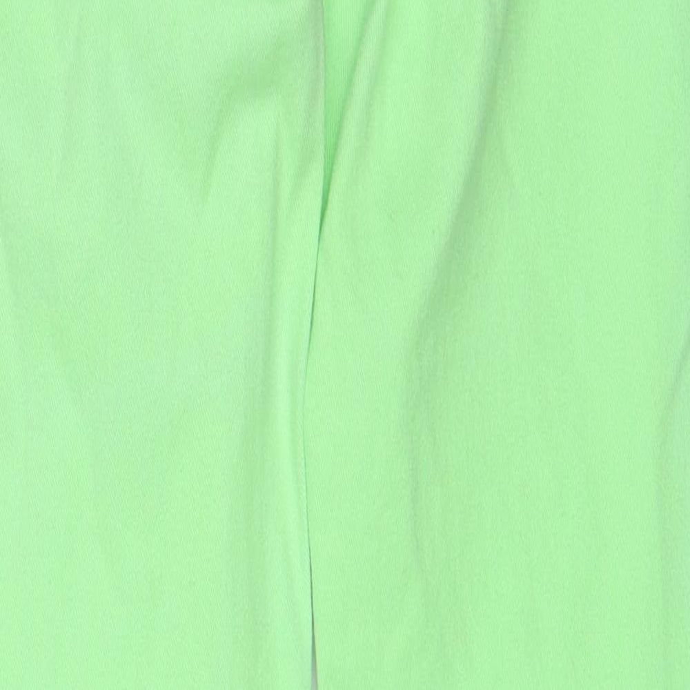 Fishbone Womens Green Cotton Skinny Jeans Size L Regular Zip