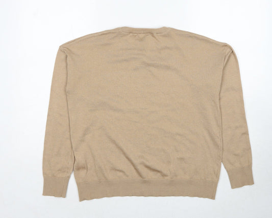 Womens UK Size S New Look Beige Pullover Jumper