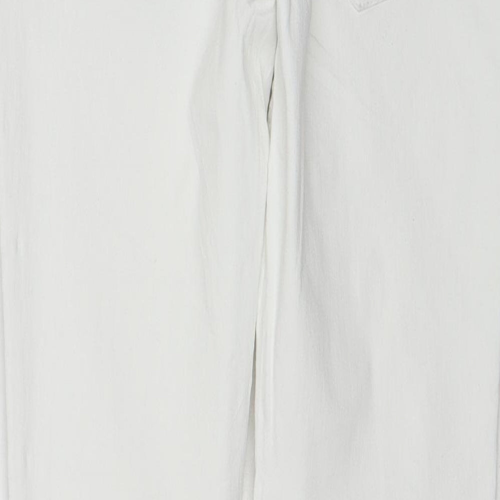 Womens UK Size M Buena Vista Regular Fit Skinny White Jeans
